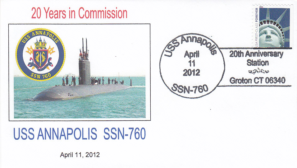 Beleg USS ANNAPOLIS SSN-760 20 Jahre im Dienst