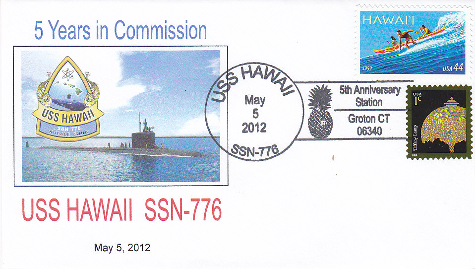 Beleg USS HAWAII SSN-776 5 Jahre im Dienst