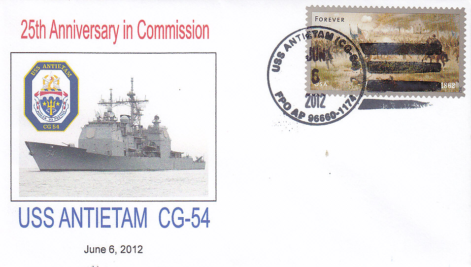 Beleg USS ANTIETAM CG-54 25 Jahre im Dienst