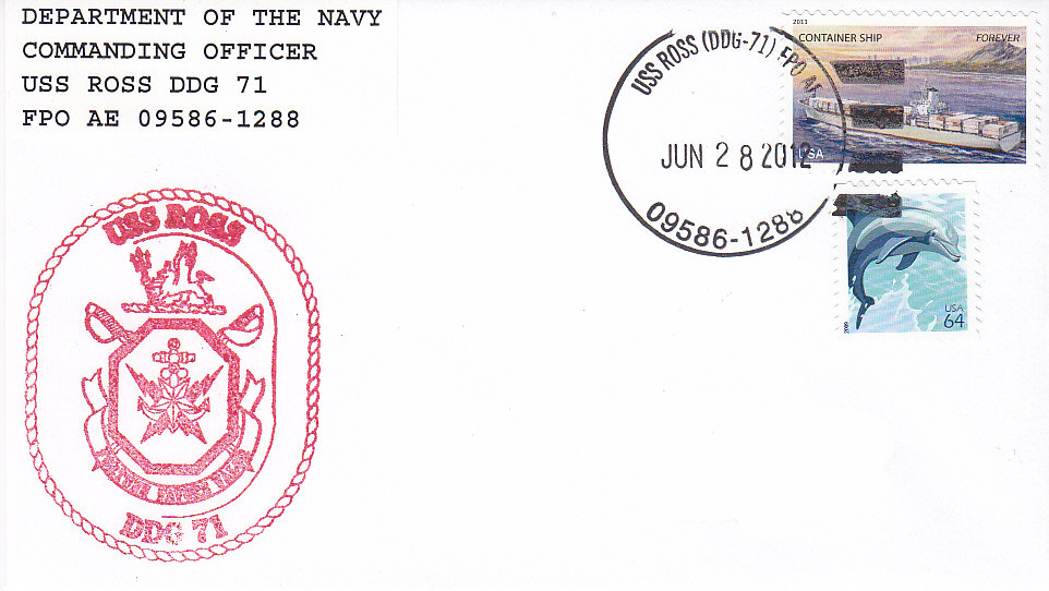 Beleg USS ROSS DDG-71 15 Jahre
