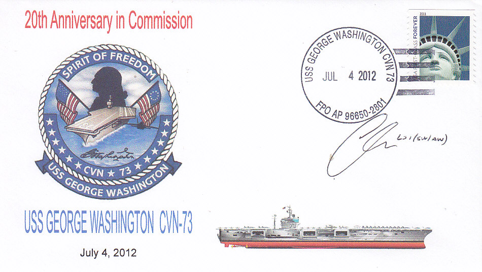 Beleg USS GEORGE WASHINGTON CVN-73 20 Jahre im Dienst 1