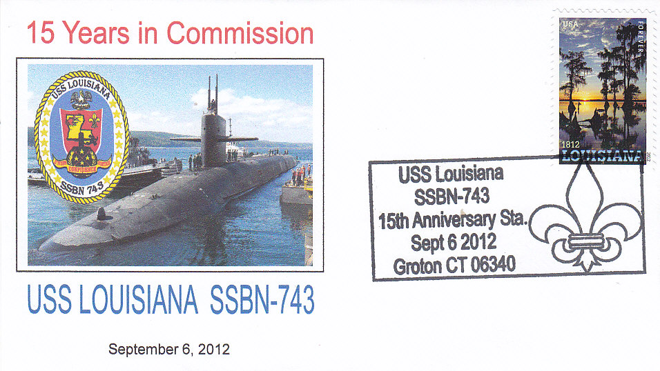 Beleg USS LOUISIANA SSBN-743 15 Jahre Groton