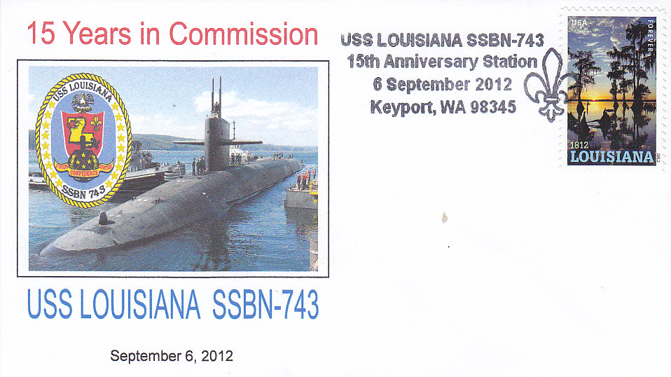Beleg USS LOUISIANA SSBN-743 15 Jahre Keyport