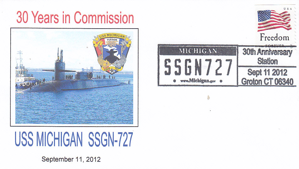 Beleg USS MICHIGAN SSGN-727 30 Jahre Groton