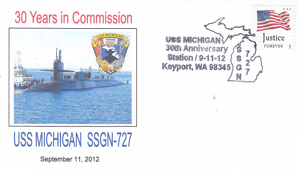 Beleg USS MICHIGAN SSGN-727 30 Jahre Keyport