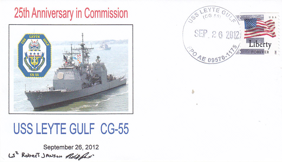 Beleg USS LEYTE GULF CG-55 25 Jahre im Dienst