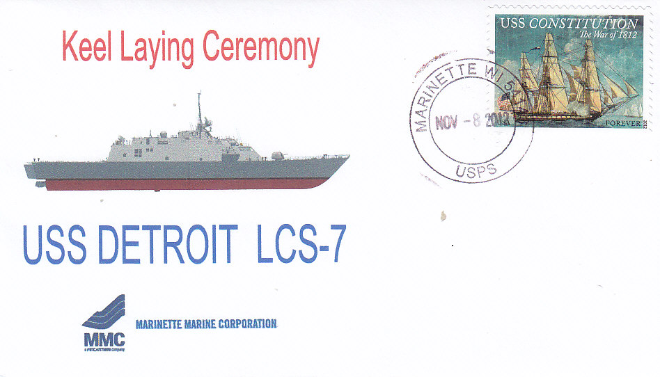 Beleg USS DETROIT LCS-7 Keel Laying