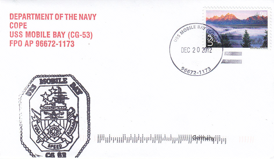 Beleg USS MOBILE BAY CG-53
