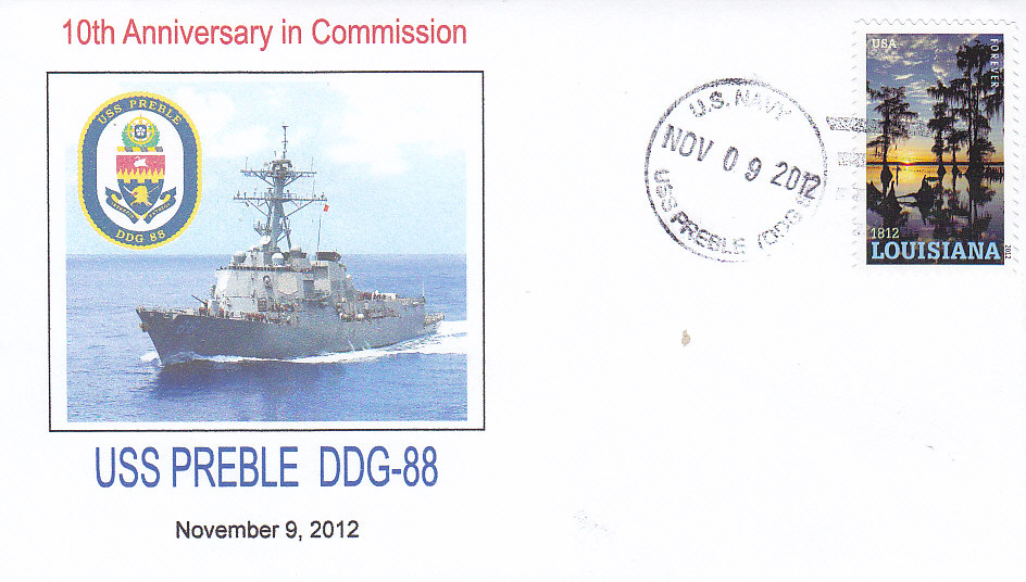 Beleg USS PREBLE DDG-88 10 Jahre im Dienst