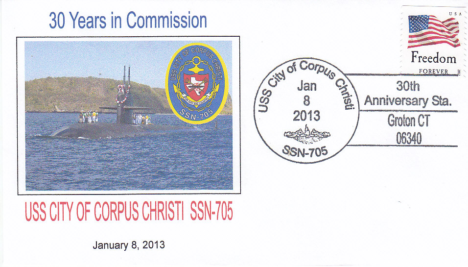 Beleg USS CITY OF CORPUS CHRIST SSN-705 30 Jahre