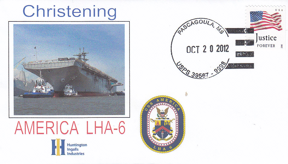 Beleg USS AMERICA LHA-6 Christening