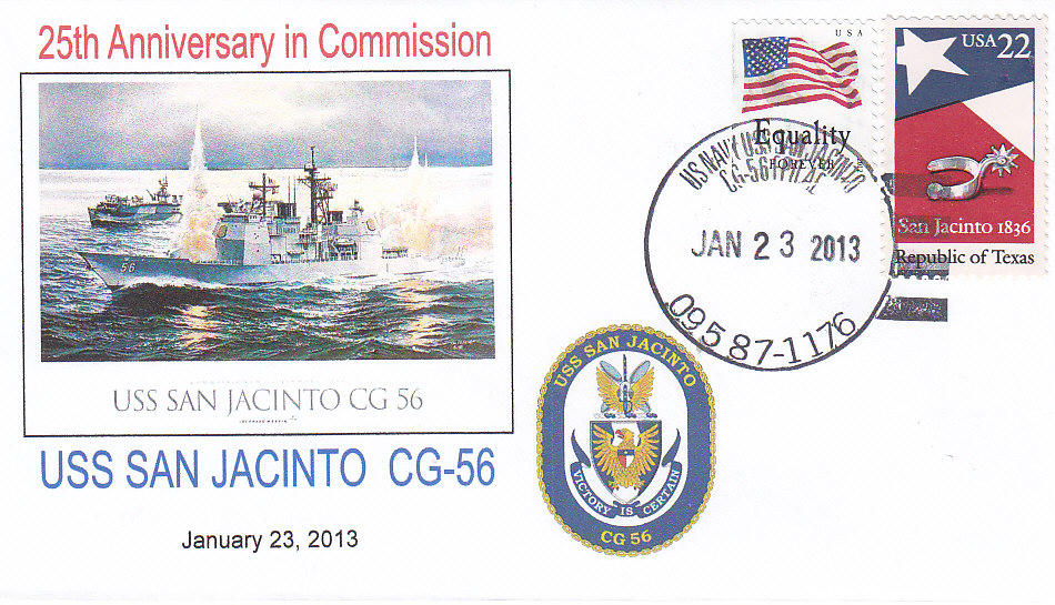 Beleg USS SAN JACINTO CG-56 25 Jahre im Dienst