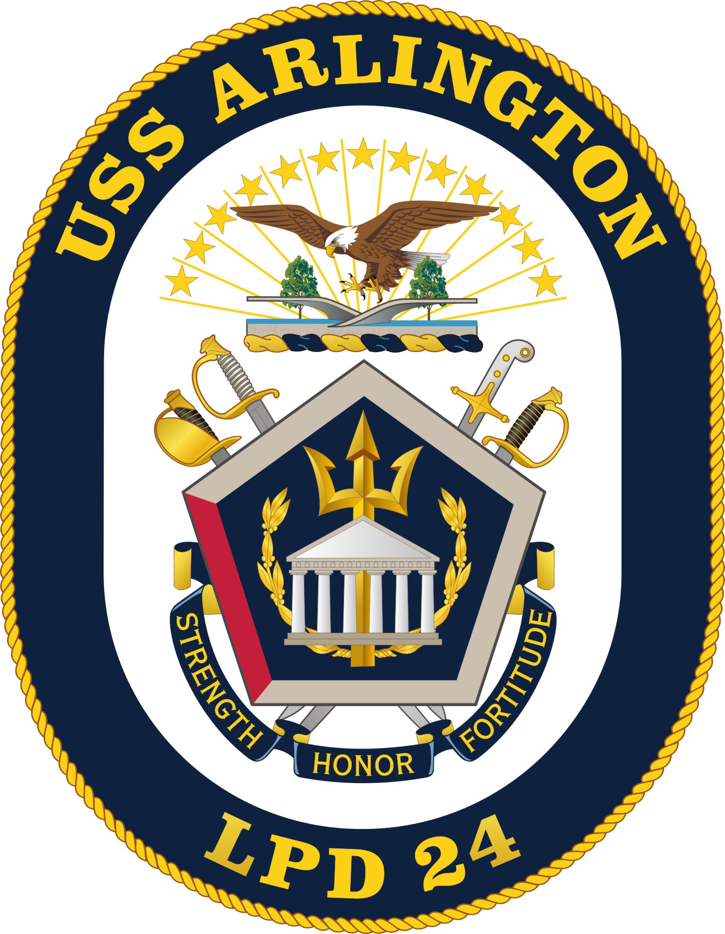 USS ARLINGTON LPD-24 CrestGrafik: U.S. Navy