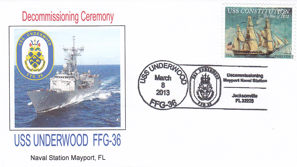 Beleg USS UNDERWOOD FFG-36 Decommissioning
