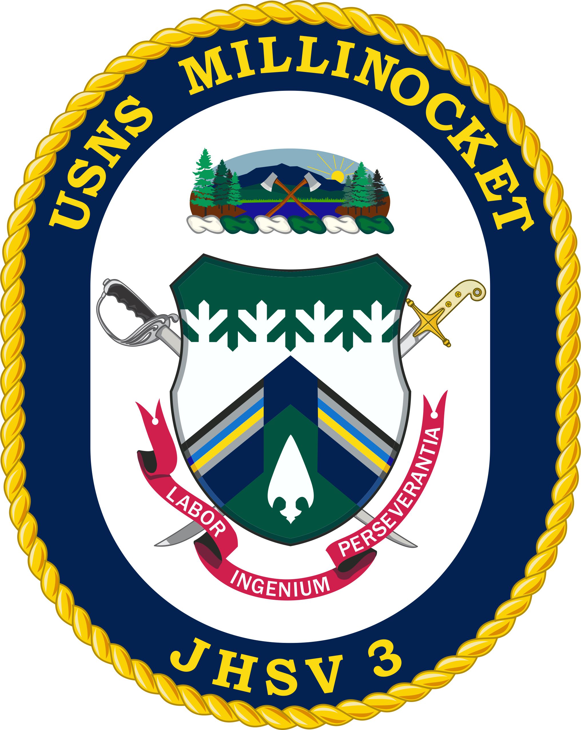 Abzeichen USNS MILLINOCKET JHSV-3Grafik: U.S. Navy