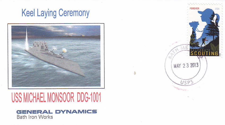 Beleg Kiellegung USS MICHAEL MONSOOR DDG-1001