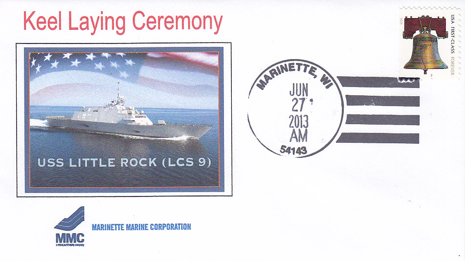 Beleg USS LITTLE ROCK LCS-9 Kiellegung
