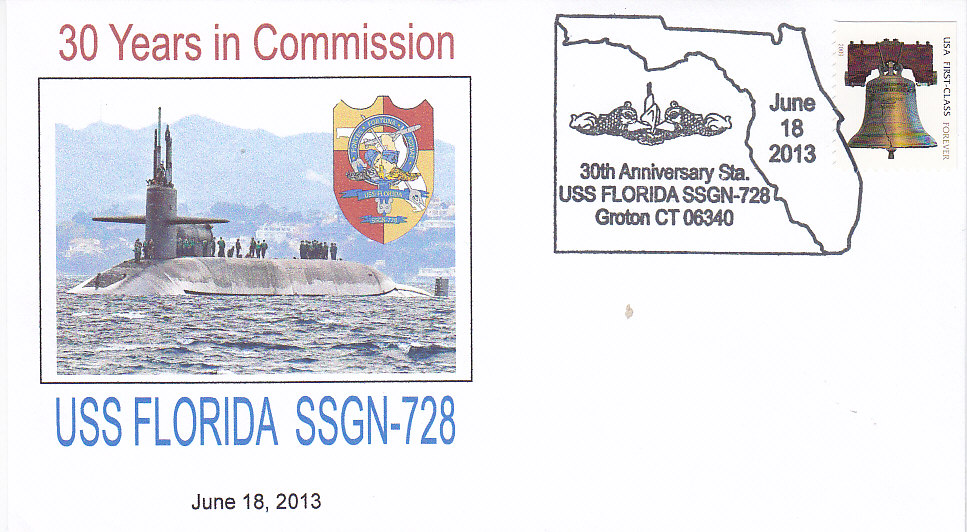 Beleg USS FLORIDA SSGN-728 30 Jahre im Dienst