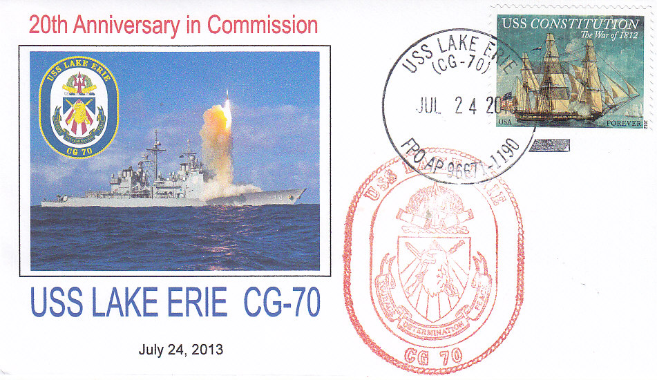 Beleg USS LAKE ERIE CG-70 20 Jahre im Dienst