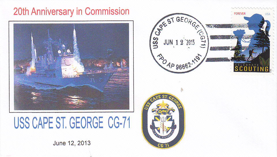 Beleg USS CAPE ST. GEORGE CG-71 20 Jahre im Dienst