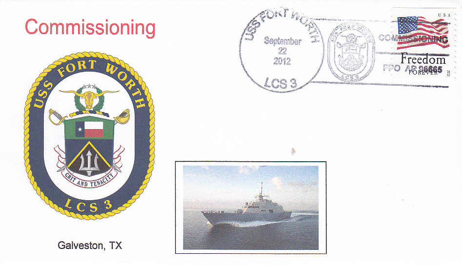 Beleg USS FORT WORTH LCS-3 Indienststellung