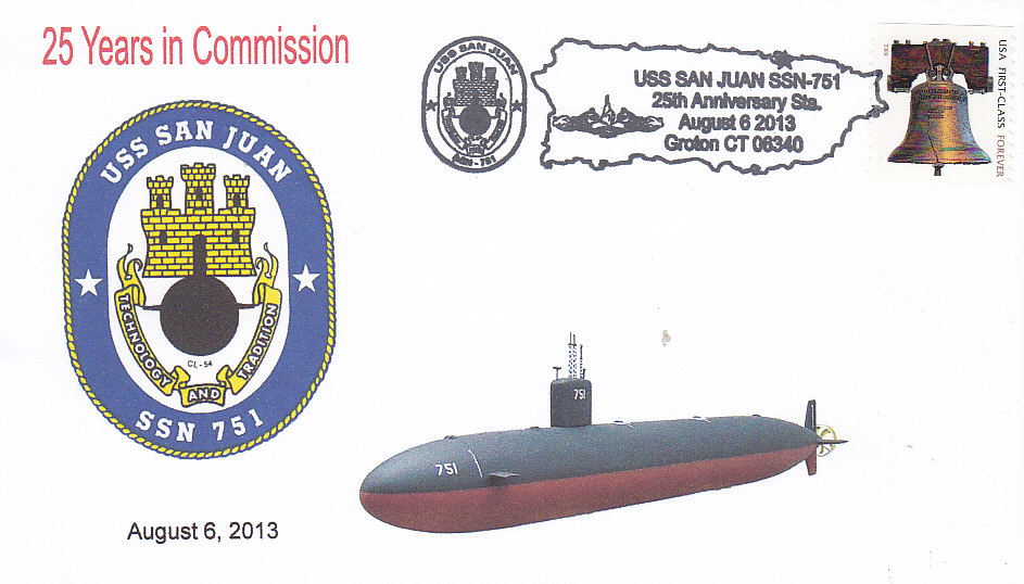 Beleg USS SAN JUAN SSN-751  25 Jahre im Dienst