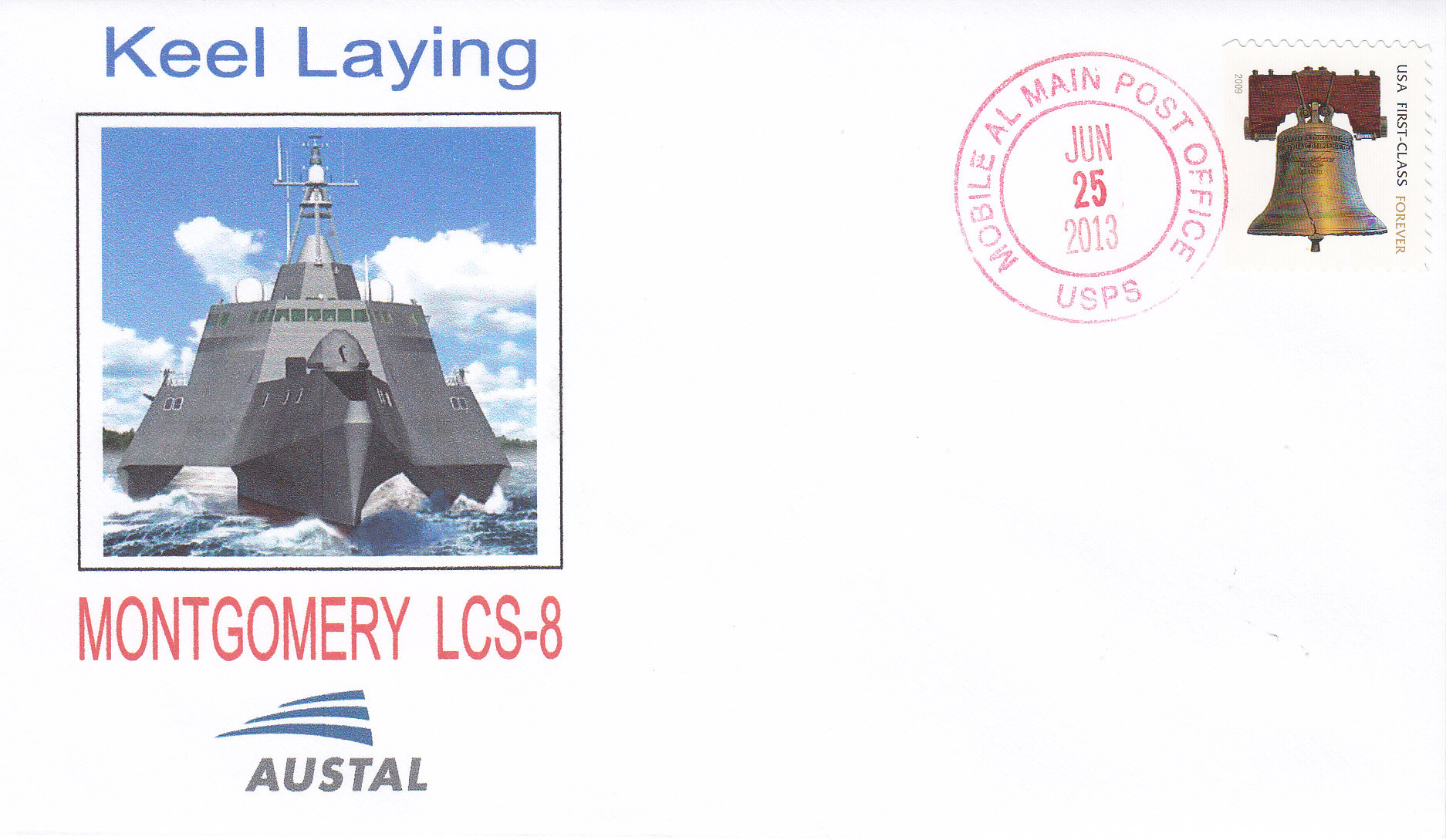 Beleg USS MONTGOMERY LCS-8 Kiellegung