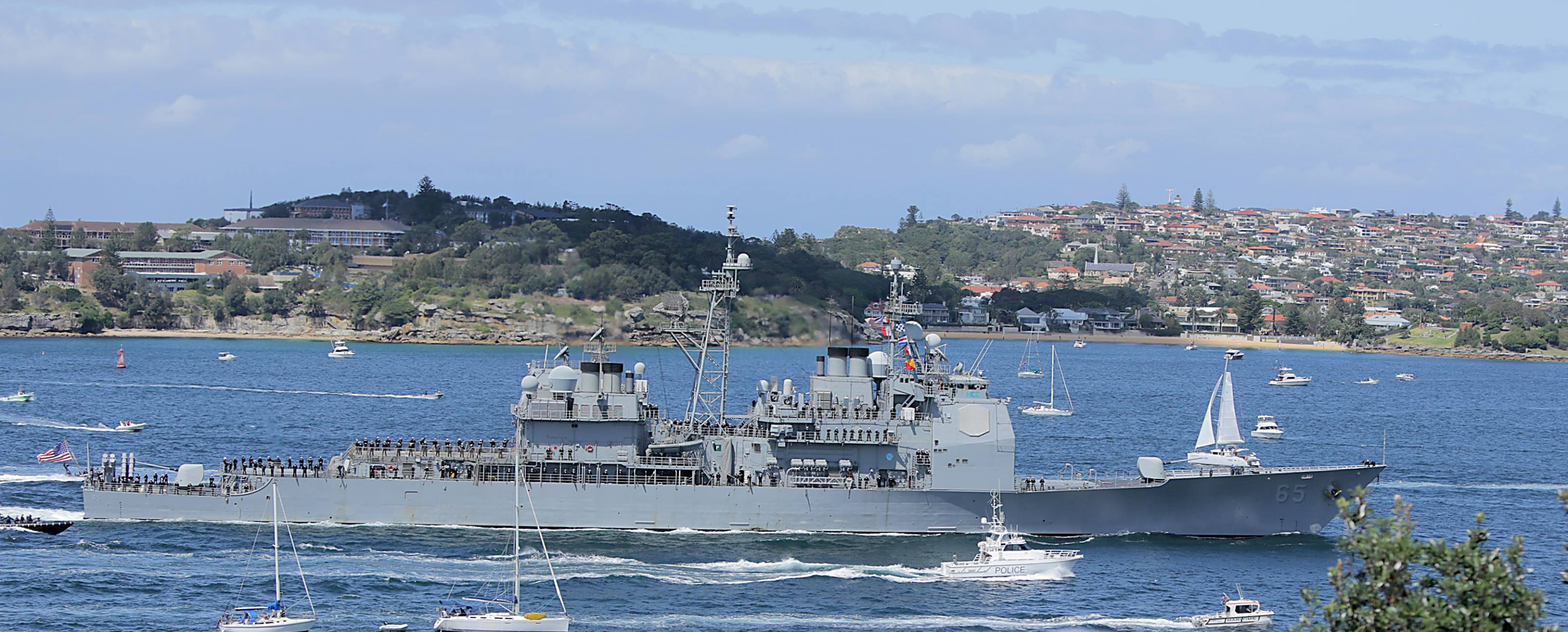 USS CHOSIN CG-65 in Sydney am 04.10.2013Bild: Ian Johnson von der USS CHOSIN Facebook Seite