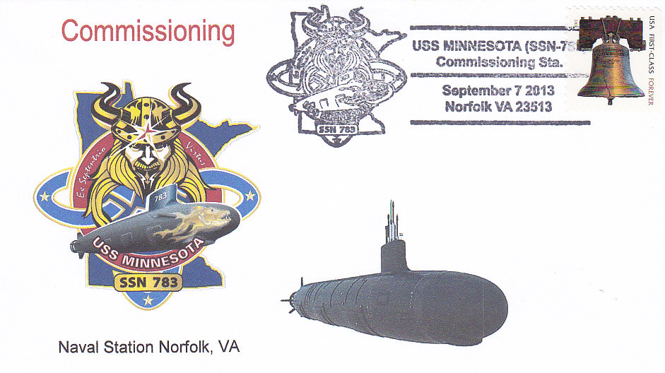 Beleg USS MINNESOTA SSN-783 Commissioning