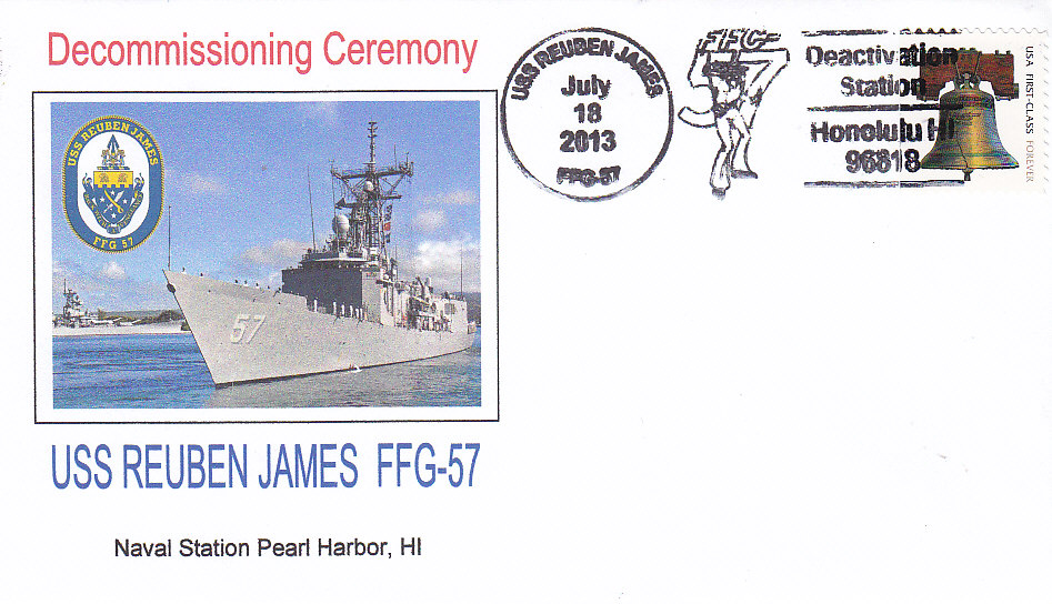 Beleg USS REUBEN JAMES FFG-57 Außerdienststellung