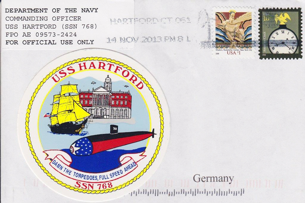 Beleg USS HARTFORD SSN-768von Heinz Greger