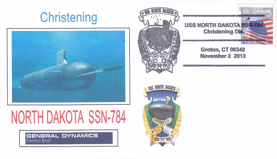 Beleg USS NORTH DAKOTA SSN-784 Christening