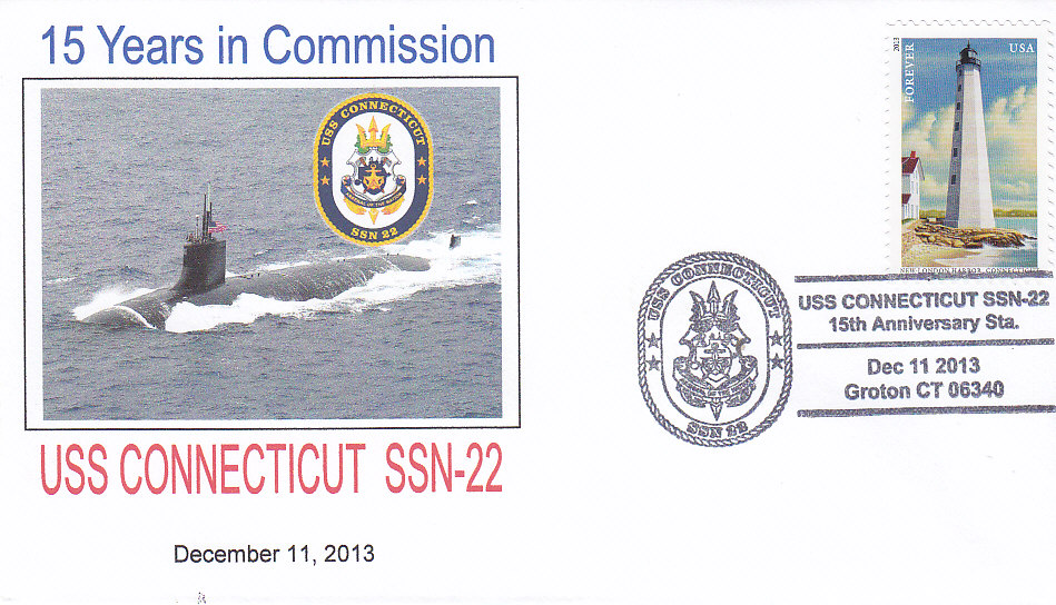 Beleg USS CONNECTICUT SSN-22 15 Jahre im Dienst, Groton