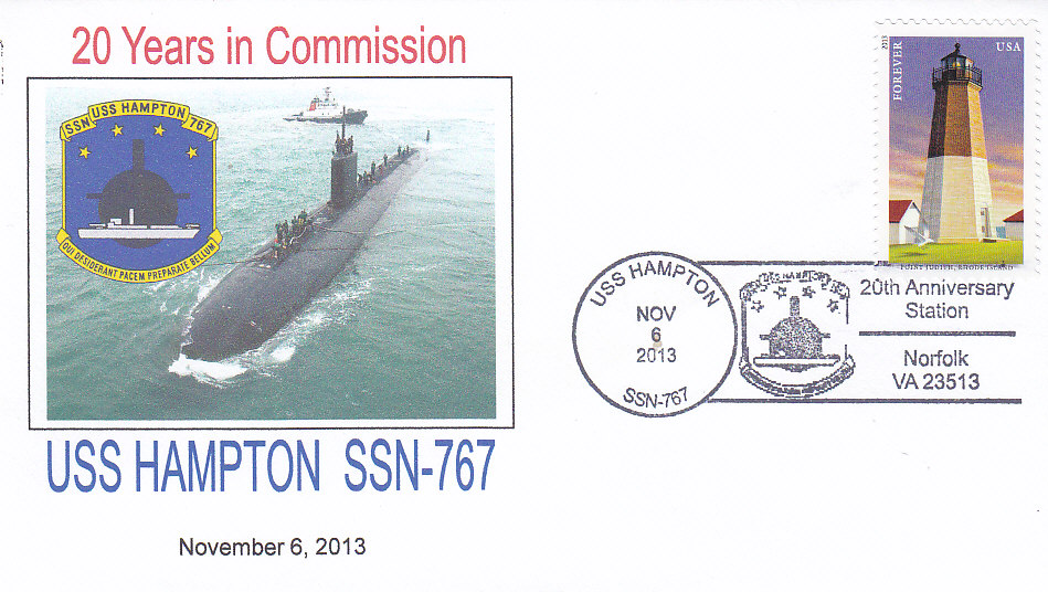 Beleg USS HAMPTON SSN-767 20 Jahre im Dienst