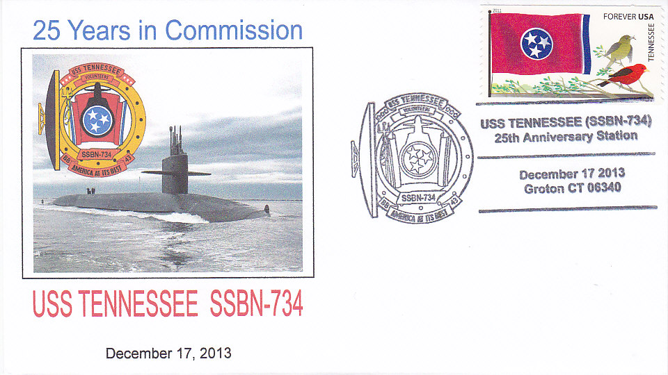 Beleg USS TENNESSEE SSBN-734 25 Jahre im Dienst