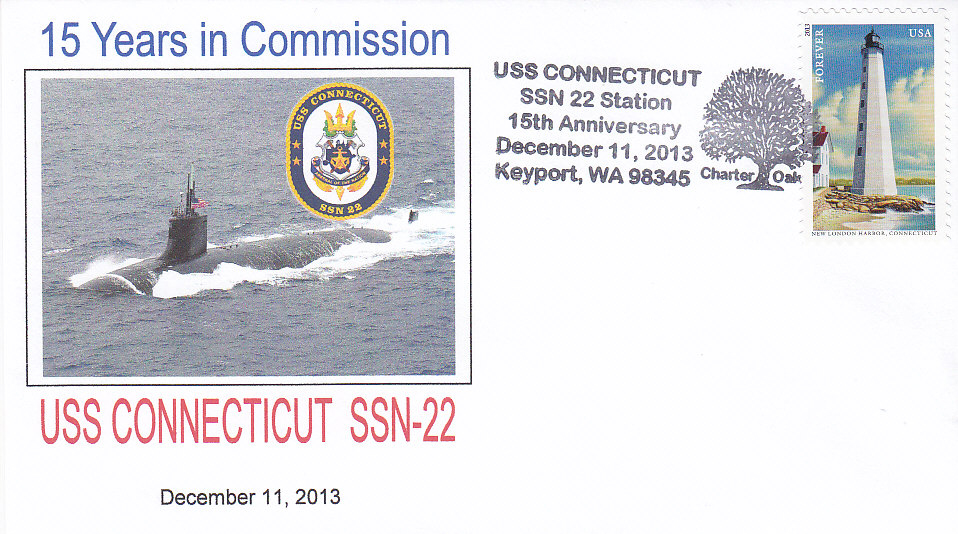 Beleg USS CONNECTICUT SSN-22 15 Jahre im Dienst aus Keyport, WA