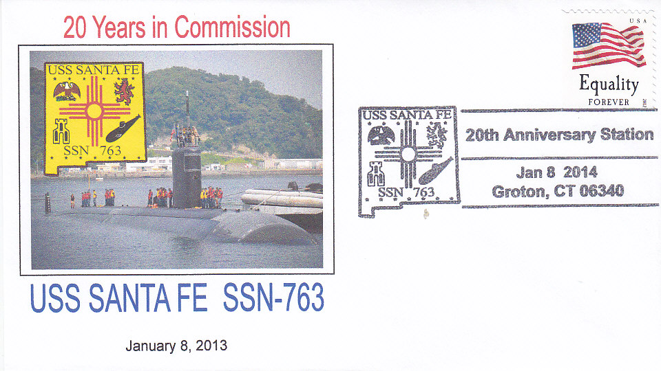 Beleg USS SANTA FE SSN-763 20 Jahre im Dienst