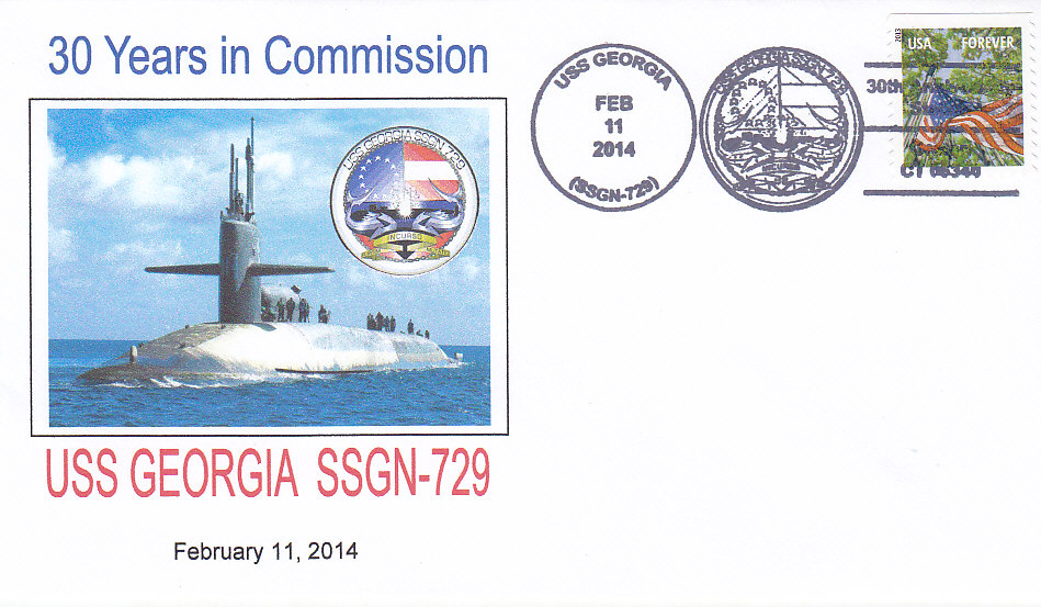 Beleg USS GEORGIA SSGN-729 30 Jahre im Dienst