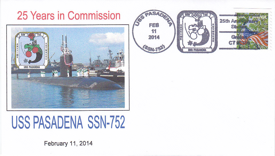 Beleg USS PASADENA SSN-752 25 Jahre im Dienst