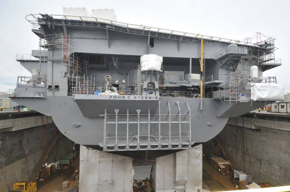 USS JOHN C. STENNIS CVN-74 im Trockendock Puget Sound Naval Shipyard Bild: USCS Facebook page, Tom Armstrong
