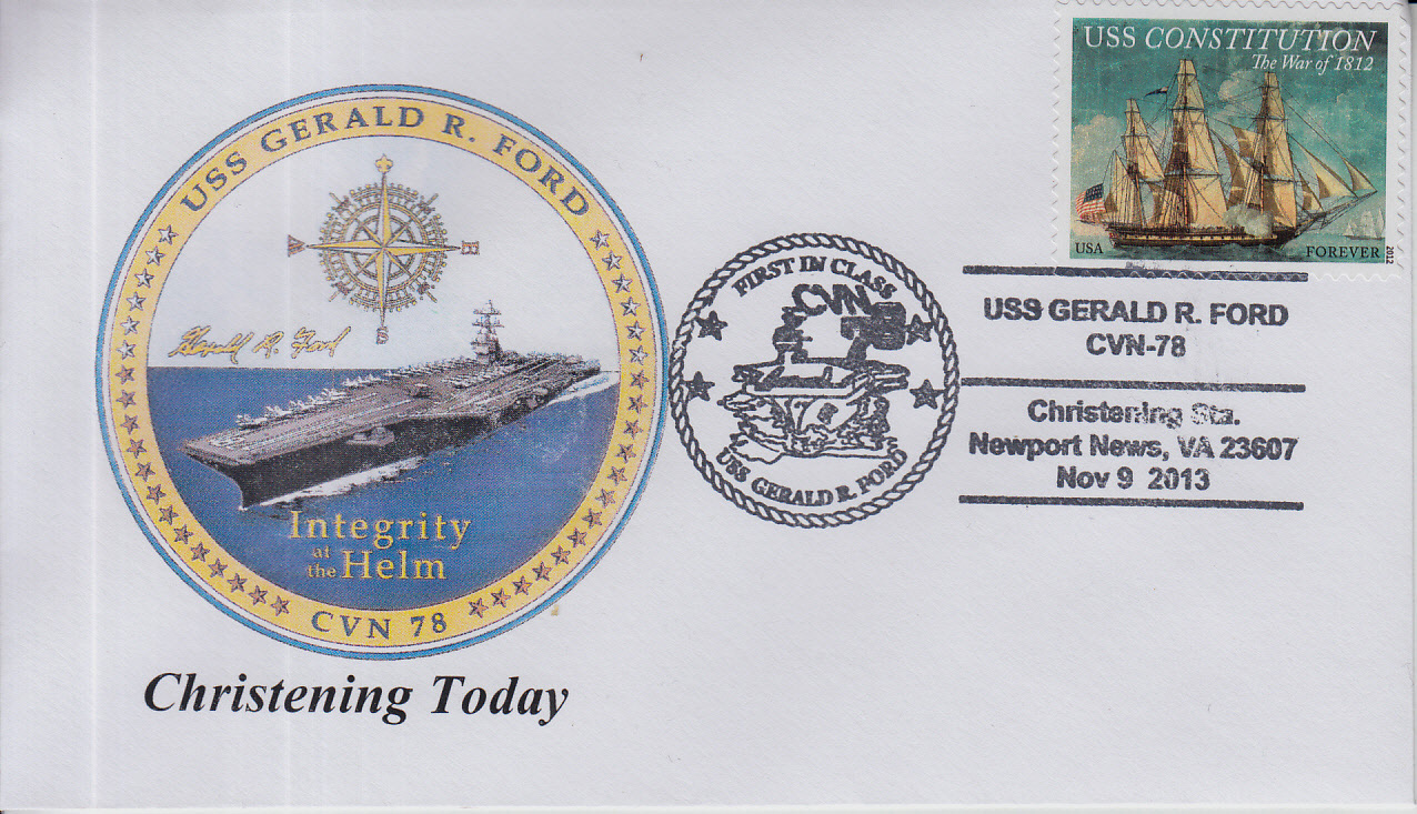 Beleg USS GERALD R. FORD CVN-78 Christening von Karl Friedrich Weyland