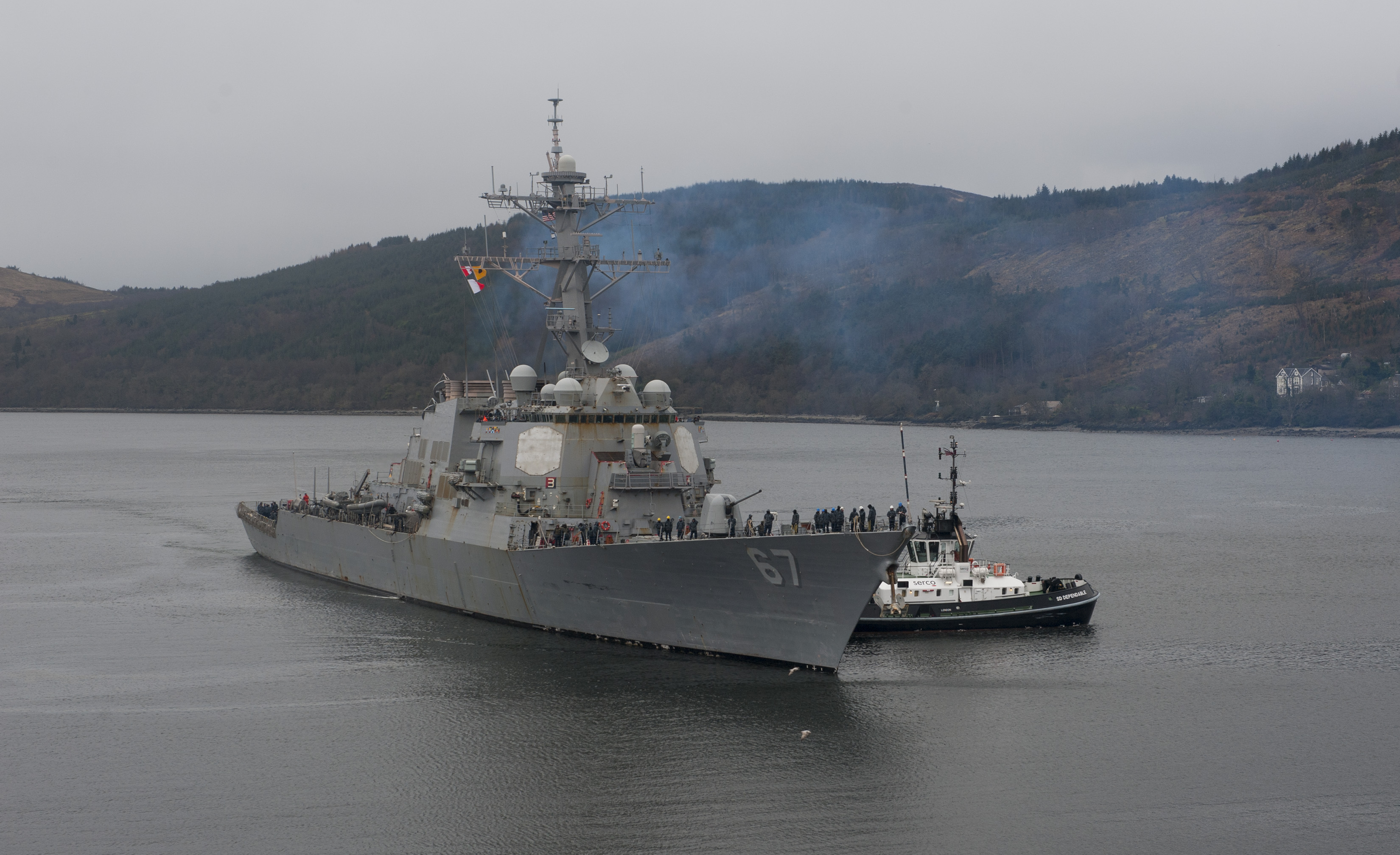 USS COLE DDG-67 in Faslane, Schottland 28.03.2014 Bild: U.S. Navy