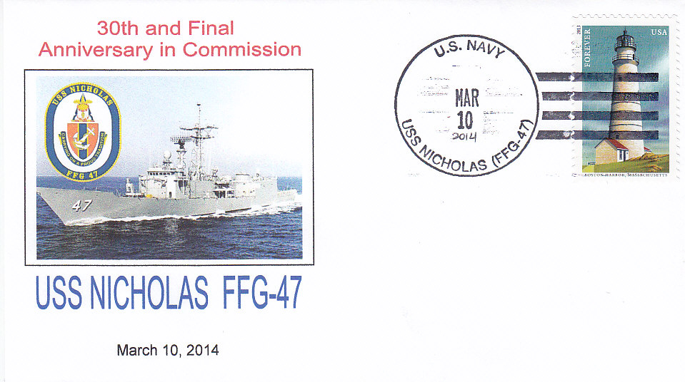 Beleg USS NICHOLAS FFG-47  30 Jahre im Dienst