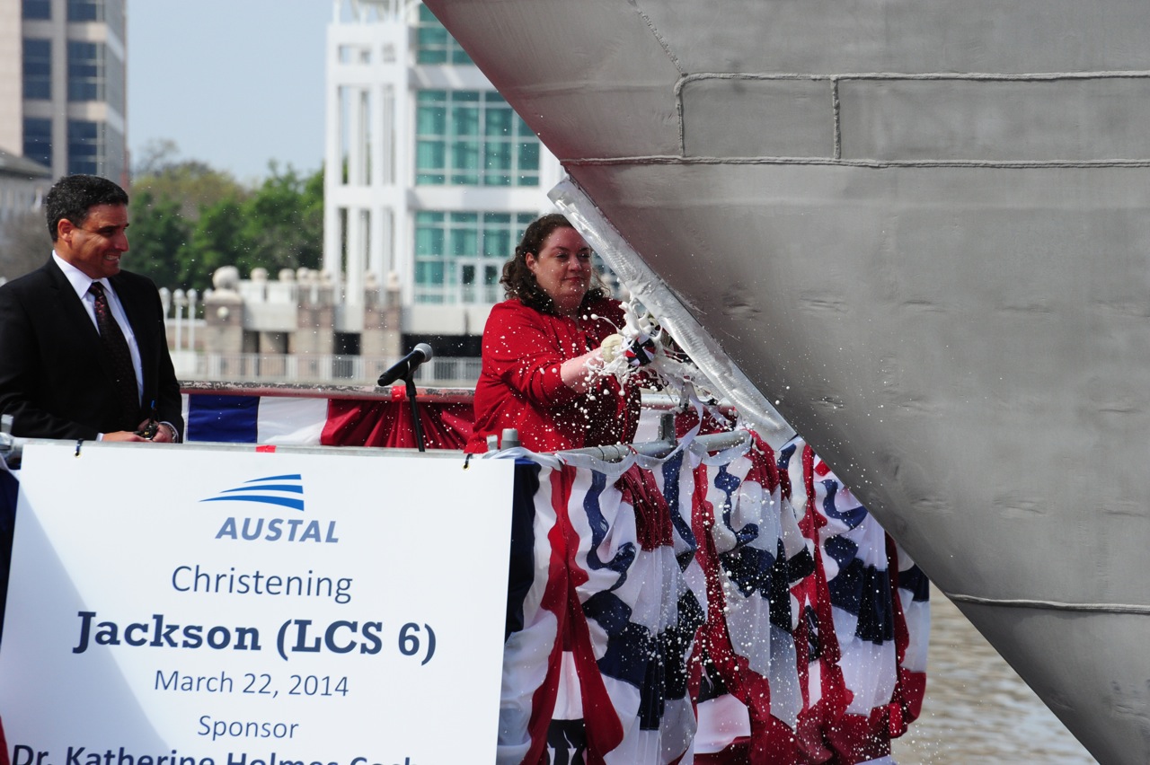 USS JACKSON LCS-6 Christening Bild: Austal USA