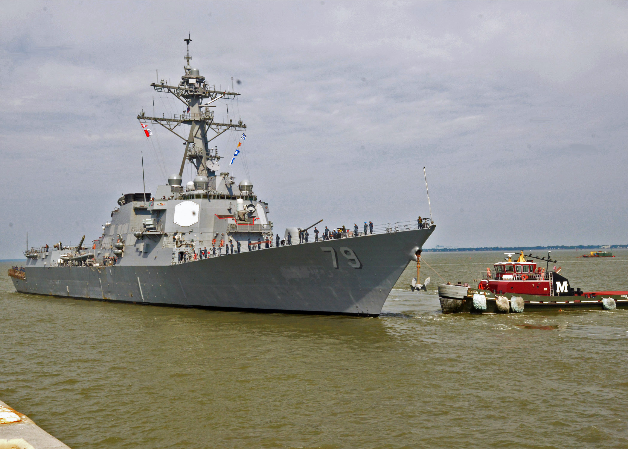 USS OSCAR AUSTIN DDG-79 Auslaufen Norfolk am 20.05.2014 Bild: U.S. Navy