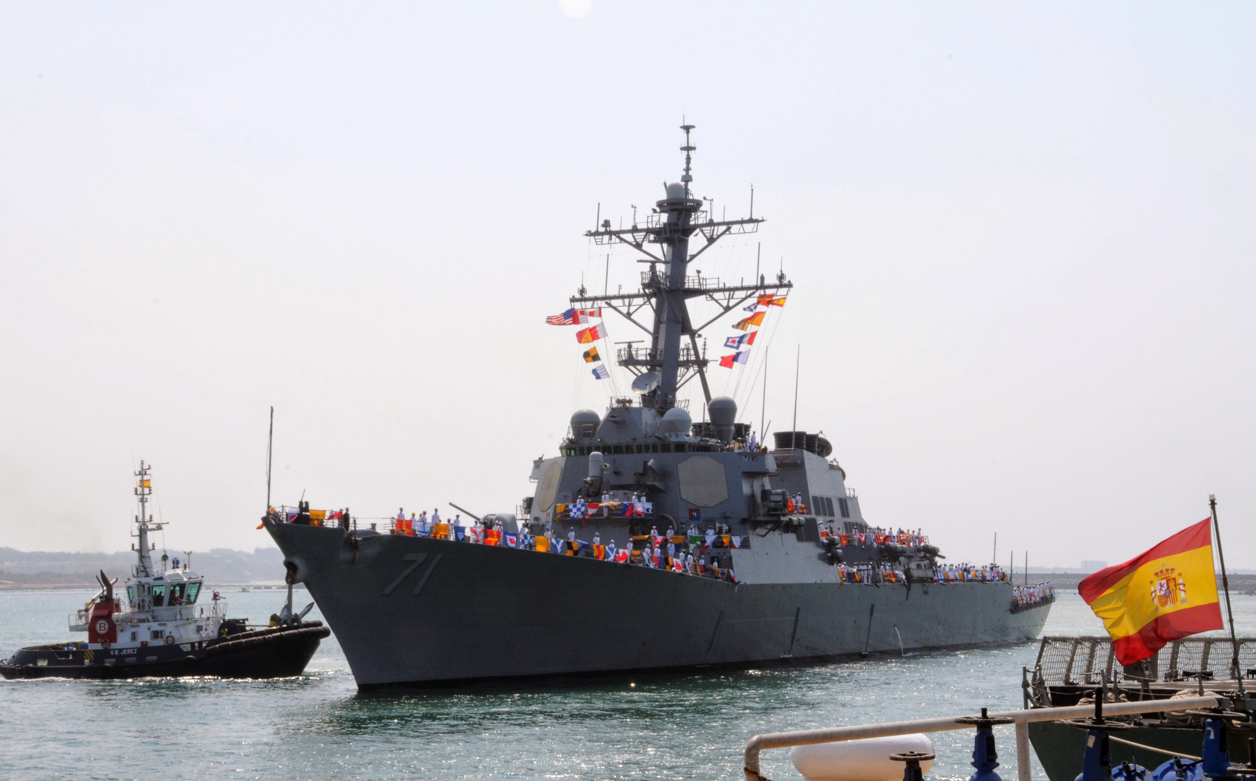 USS ROSS DDG-71 Ankunft Rota am 16.06.2014 Bild: U.S. Navy
