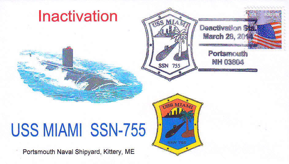 Sonderumschlag USS MIAMI SSN-755 Inactivation