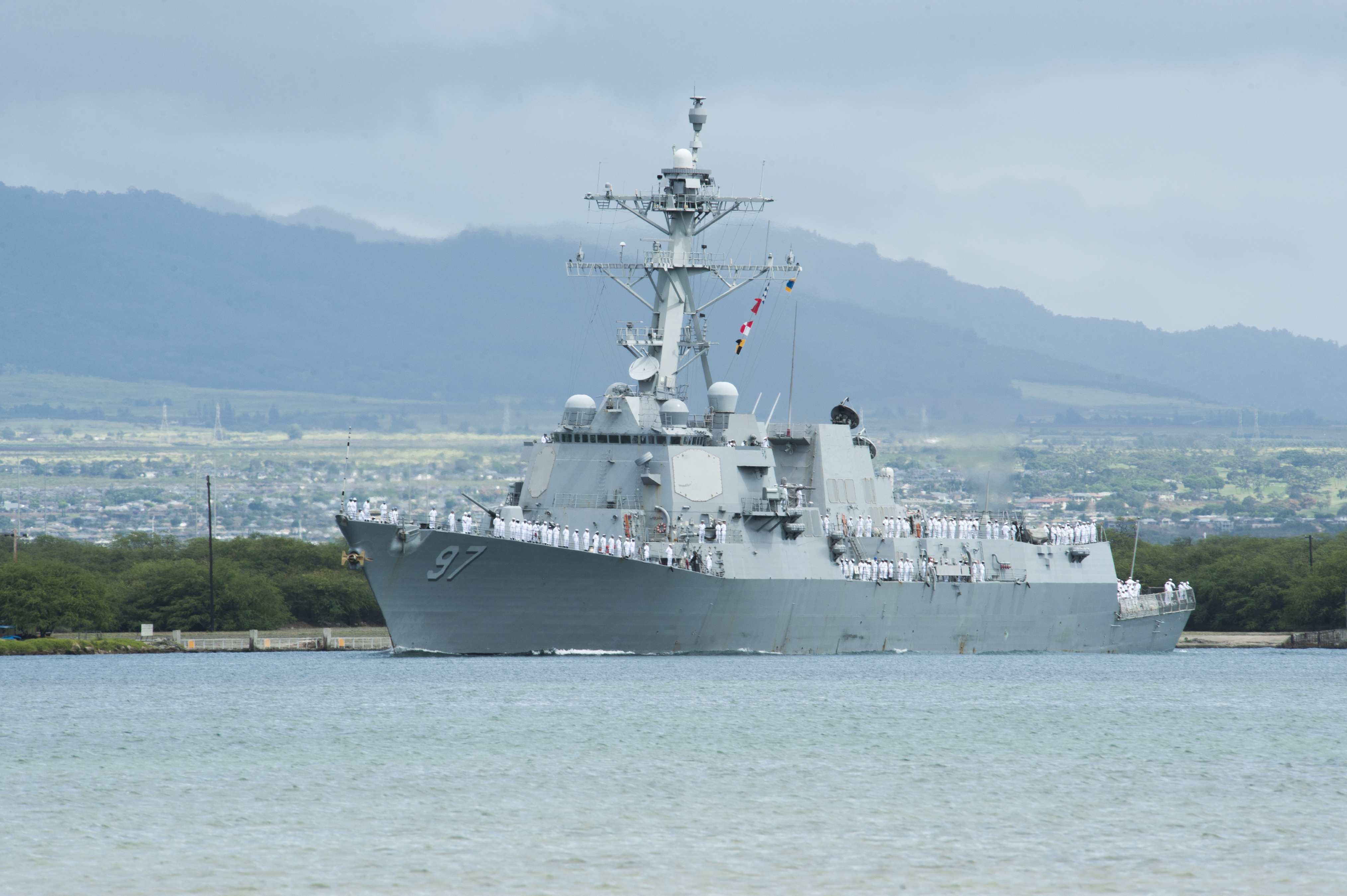 USS HALSEY DDG-97 Auslaufen Pearl Harbor am 07.07.2014 Bild: U.S. Navy