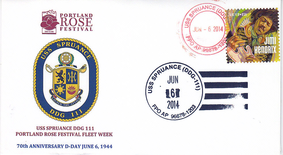 Beleg USS SPRUANCE DDG-111 Portland Rose Festival von Mike Brock