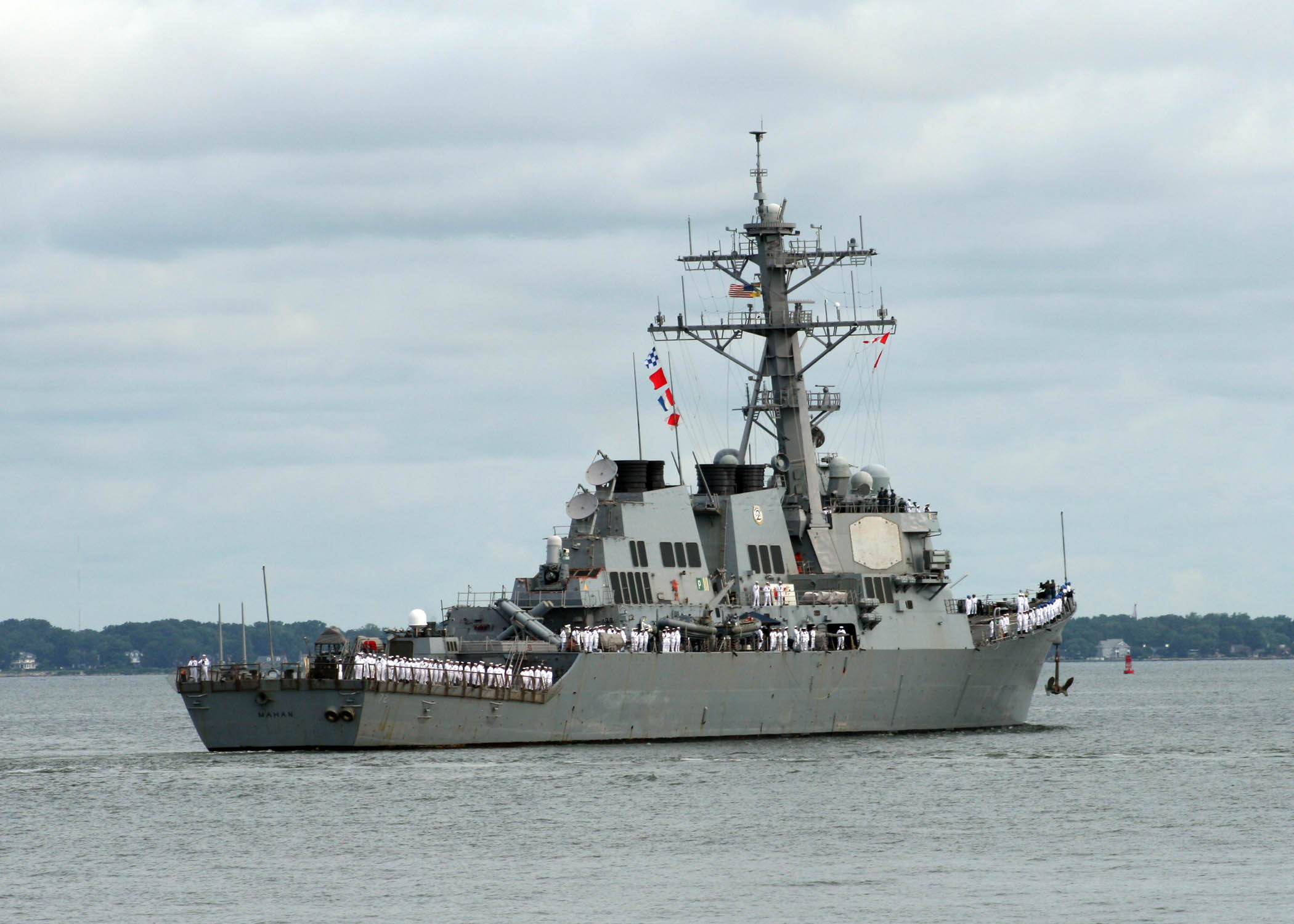 USS MAHAN DDG-72 Auslaufen Norfolk am 11.08.2014 Bild: U.S. Navy